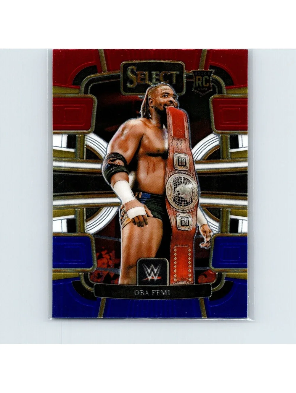 2024 Panini Select WWE Oba Femi Rookie #38 Red and Blue